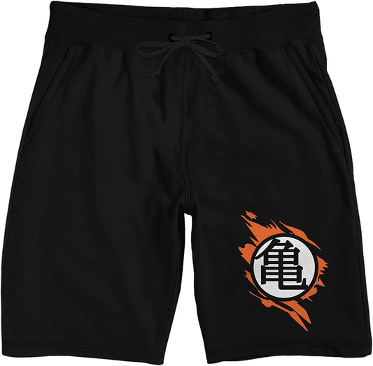 Dragon Ball Z Master Roshi Kanji Symbol Men’S Black Sleep Pajama Shorts
